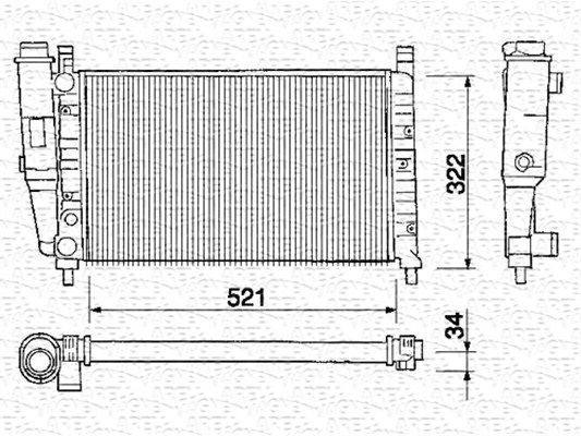 MAGNETI MARELLI Radiators, Motora dzesēšanas sistēma 350213225000
